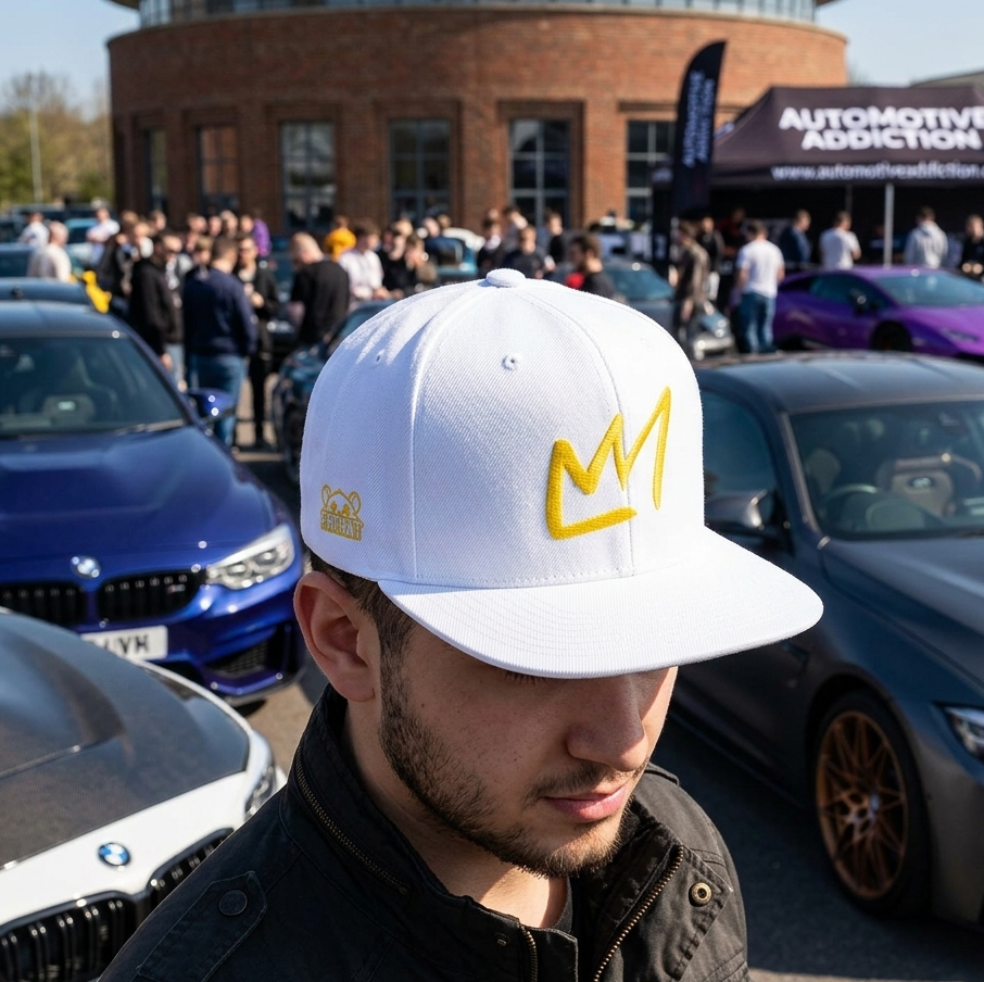 Classic Snapback Hat "Like a King" (Pure White)