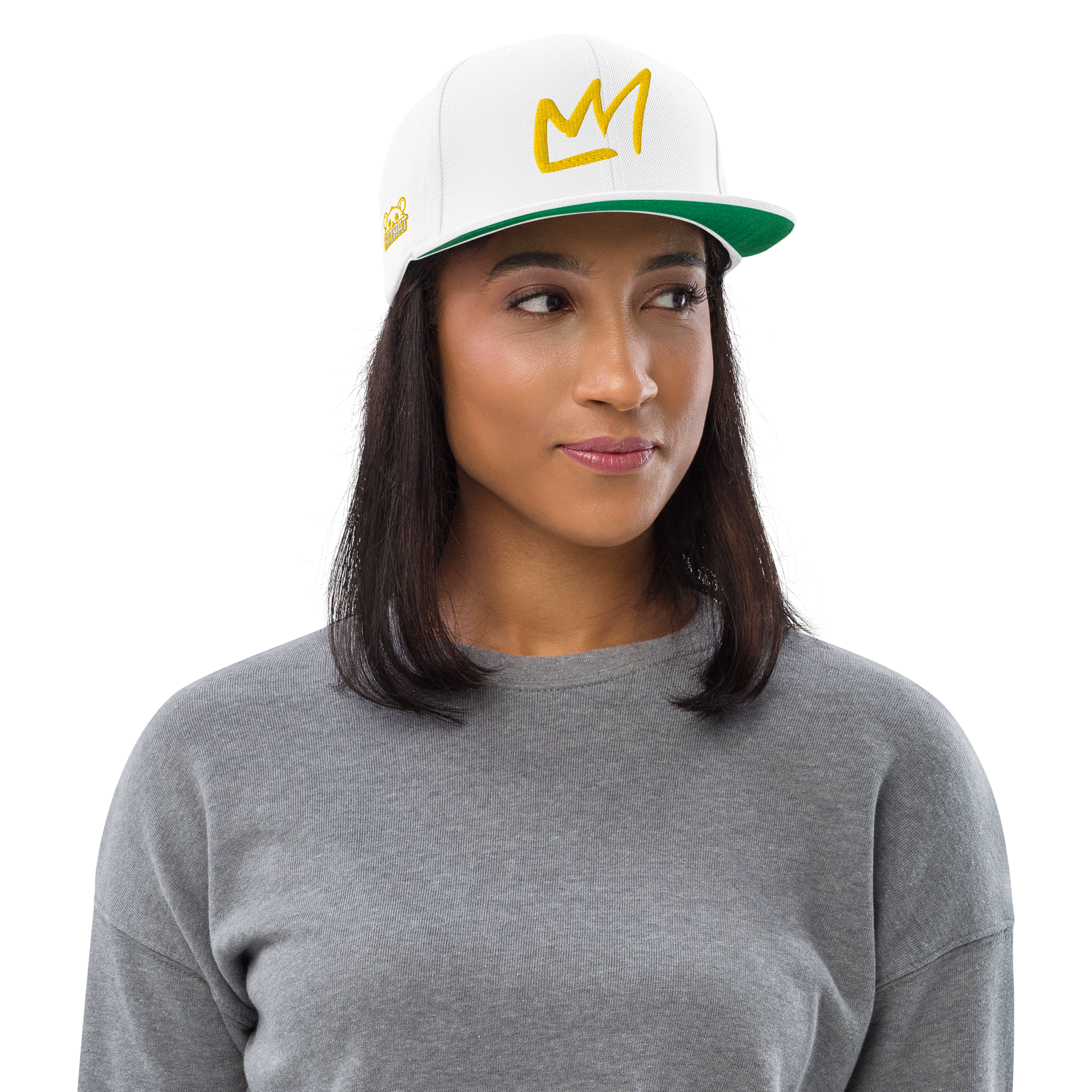 Classic Snapback Hat "Like a King" - Pure White