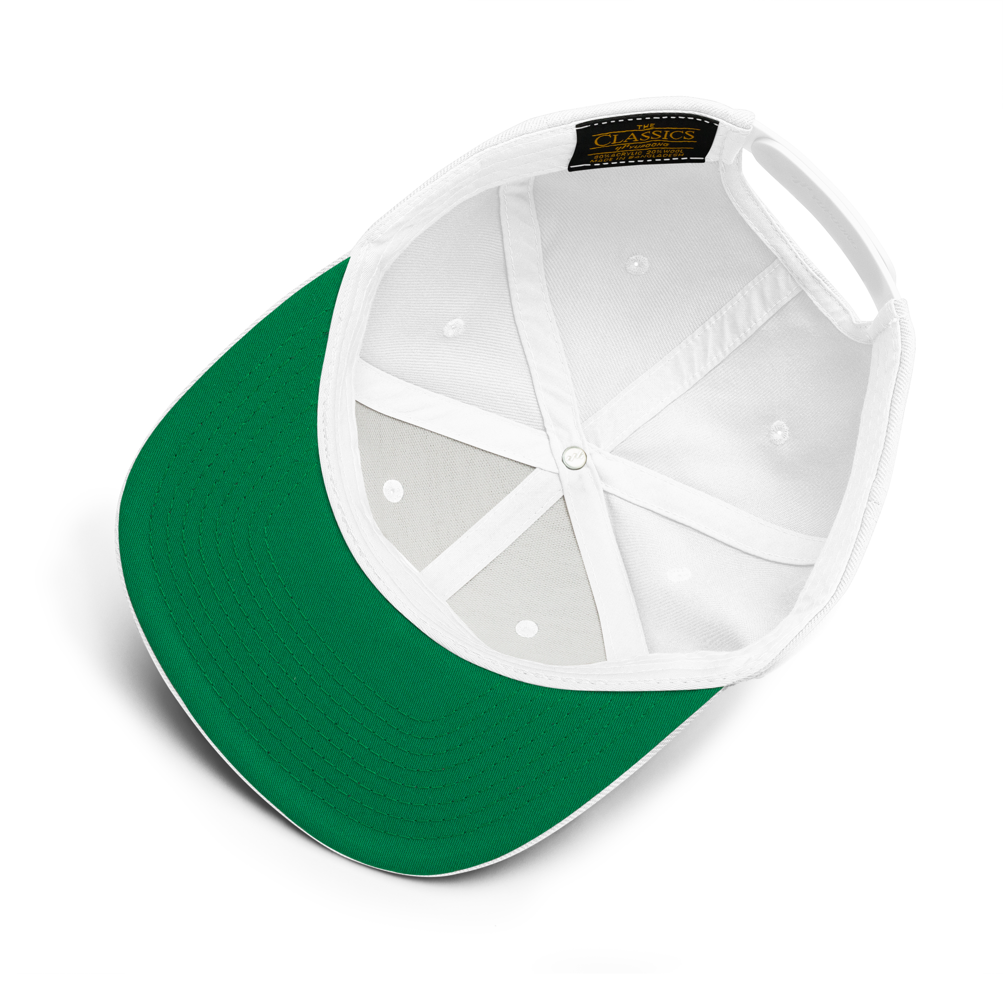 Classic Snapback Hat "Like a King" - Pure White